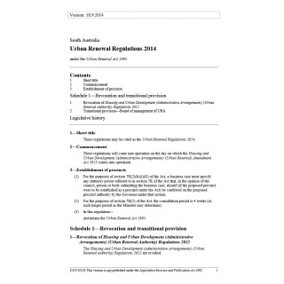 Urban Renewal Regulations 2014