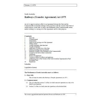 Railways (Transfer Agreement) Act 1975
