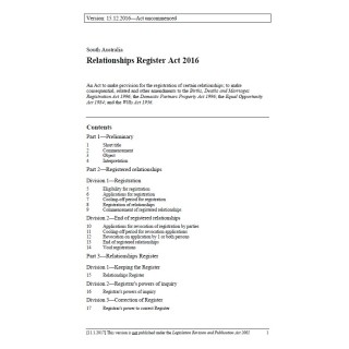 Relationships Register Act 2017