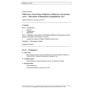 Wilderness Protection (Nullarbor Wilderness Protection Area - Alteration of Boundaries) Regulations 2017