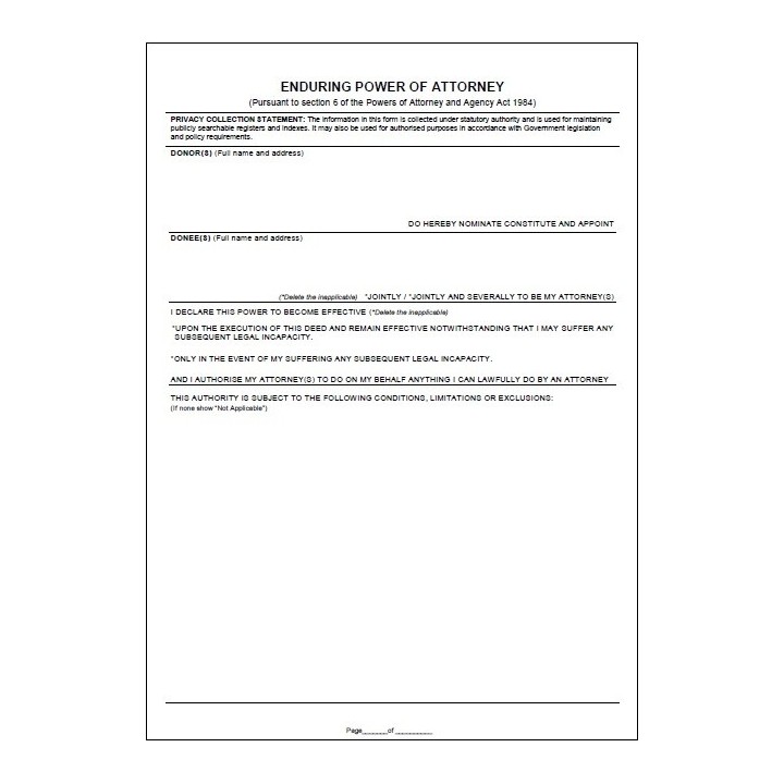 Enduring Power of Attorney Form P2