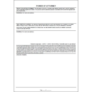 Power of Attorney Form P1