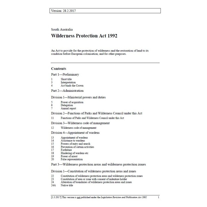 Wilderness Protection Act 1992