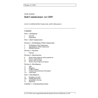 Rail Commissioner Act 2009