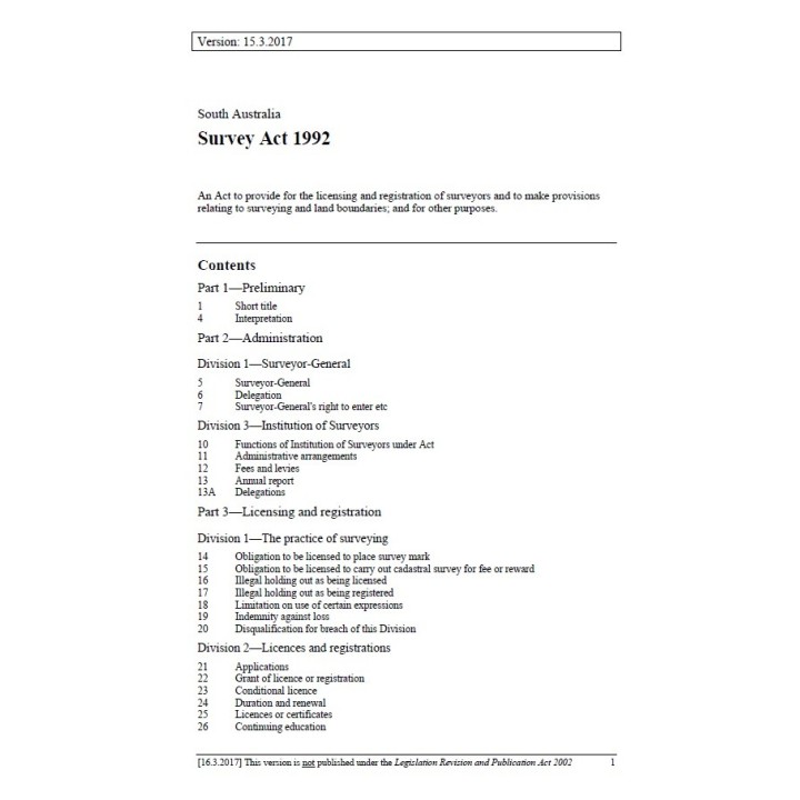 Survey Act 1992