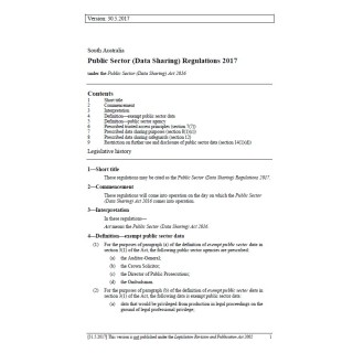 Public Sector (Data Sharing) Regulations 2017