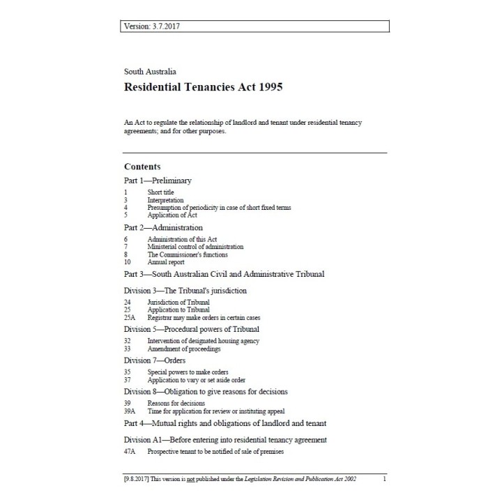 Residential Tenancies Act 1995