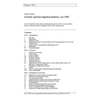 Security and Investigation Industry Act 1995
