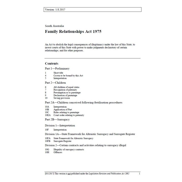 Family Relationships Act 1975