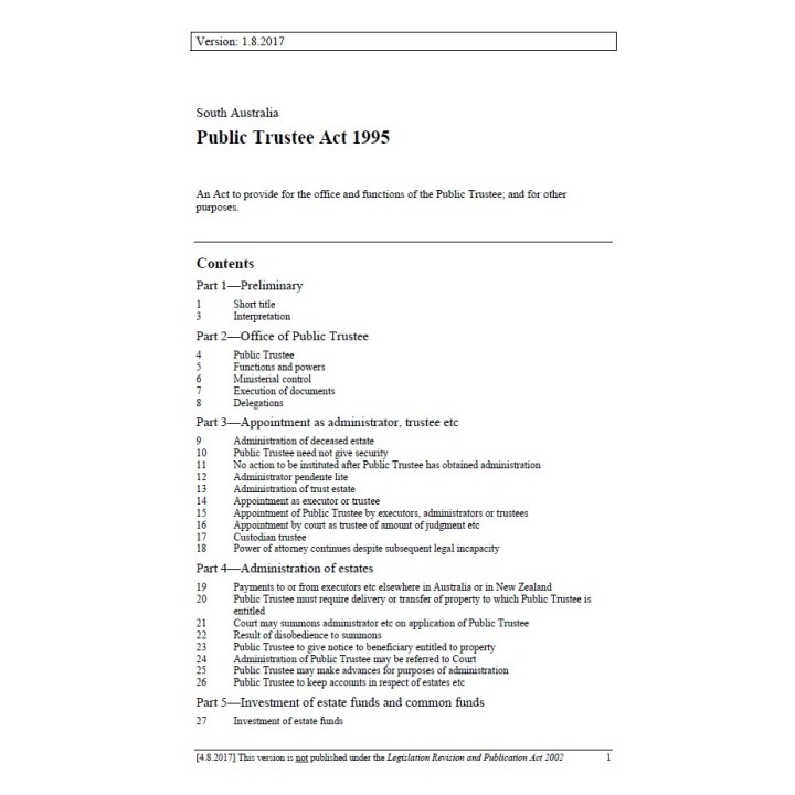 Public Trustee Act 1995