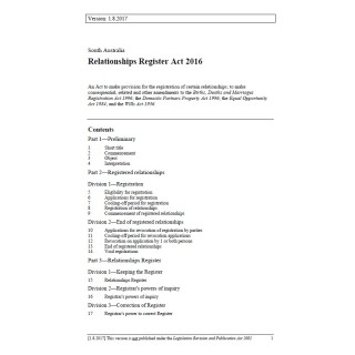 Relationships Register Act 2016