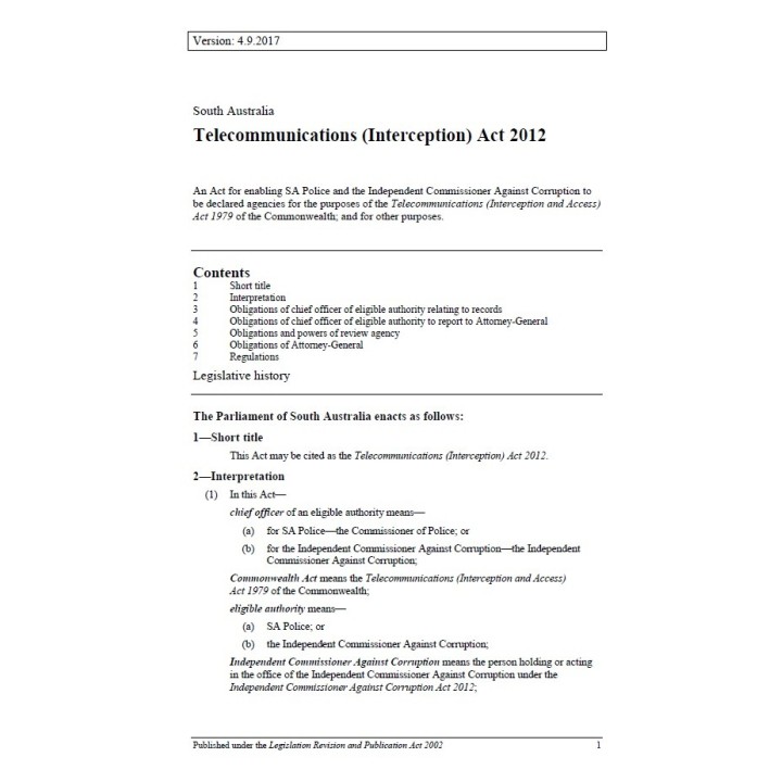 Telecommunications (Interception) Act 2012
