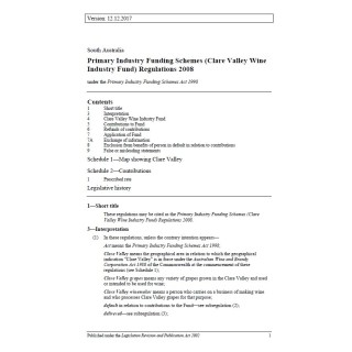 Primary Industry Funding Schemes (Riverland Wine Industry Fund) Regulations 2016