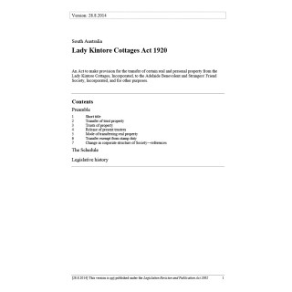 Lady Kintore Cottages Act 1920