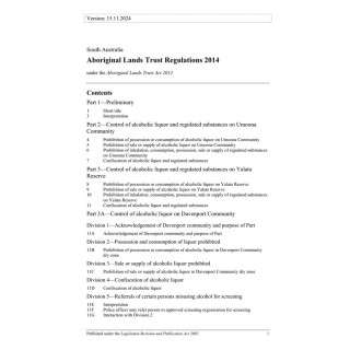 Aboriginal Lands Trust Regulations 2014