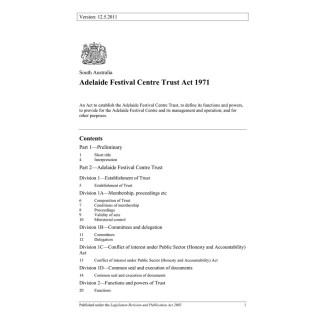 Adelaide Festival Centre Trust Act 1971