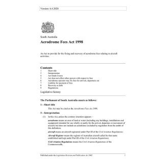 Aerodrome Fees Act 1998