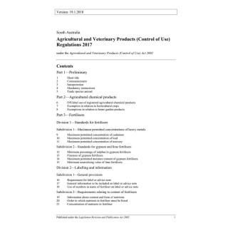 Agricultural and Veterinary Products (Control of Use) Regulations 2017