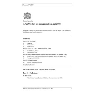 ANZAC Day Commemoration Act 2005