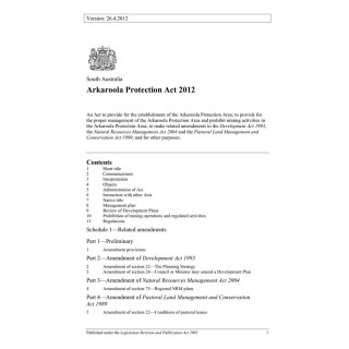 Arkaroola Protection Act 2012