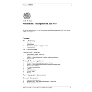 Associations Incorporation Act 1985