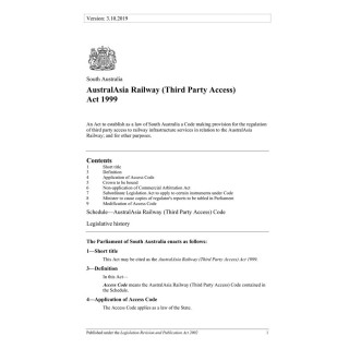 AustralAsia Railway (Third Party Access) Act 1999