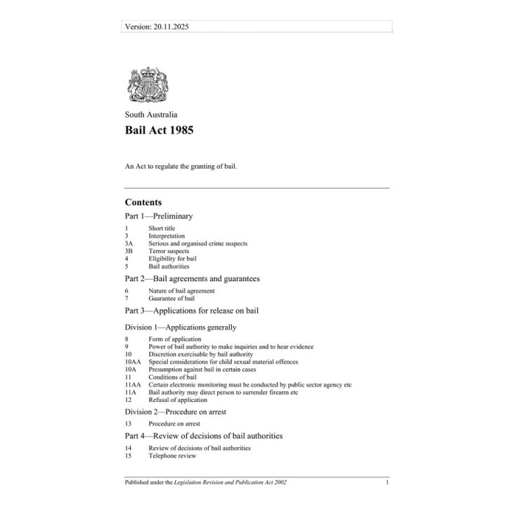 Bail Act 1985