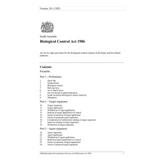 Biological Control Act 1986