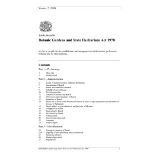 Botanic Gardens and State Herbarium Act 1978