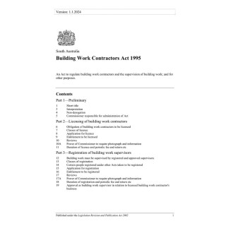 Building Work Contractors Act 1995