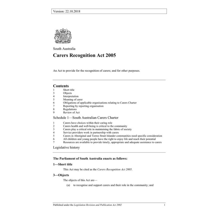 Carers Recognition Act 2005
