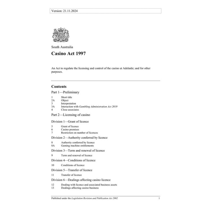 Casino Act 1997