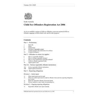 Child Sex Offenders Registration Act 2006