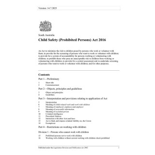 Child Safety (Prohibited Persons) Act 2016