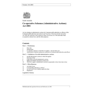 Co-operative Schemes (Administrative Actions) Act 2001