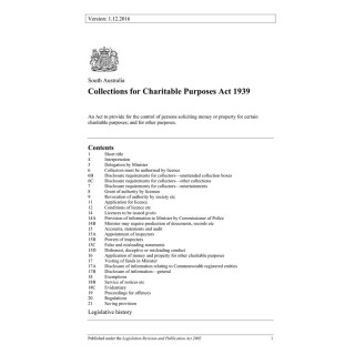 Collections for Charitable Purposes Act 1939