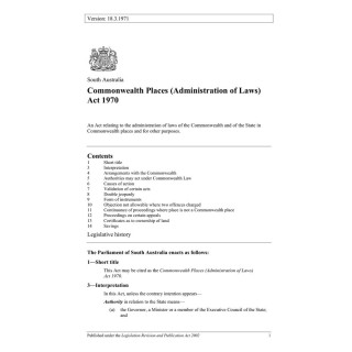 Commonwealth Places (Administration of Laws) Act 1970