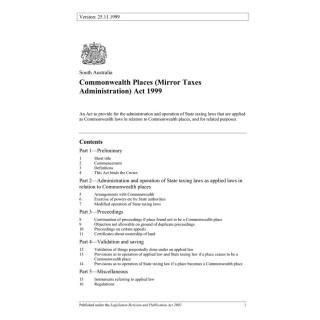 Commonwealth Places (Mirror Taxes Administration) Act 1999