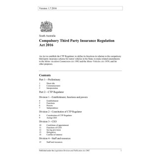 Compulsory Third Party Insurance Regulation Act 2016