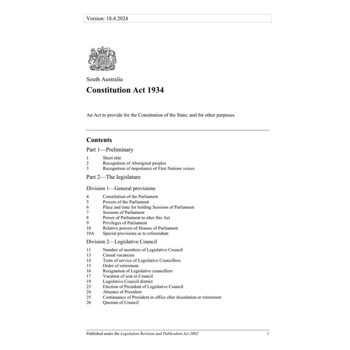 Constitution Act 1934