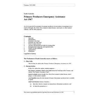 Primary Producers Emergency Assistance Act 1967