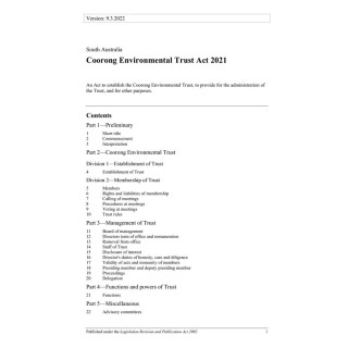 Coorong Environmental Trust Act 2021