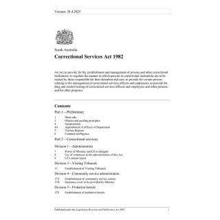 Correctional Services Act 1982