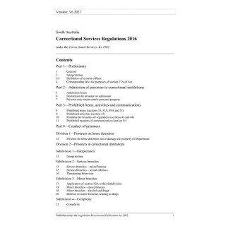 Correctional Services Regulations 2016