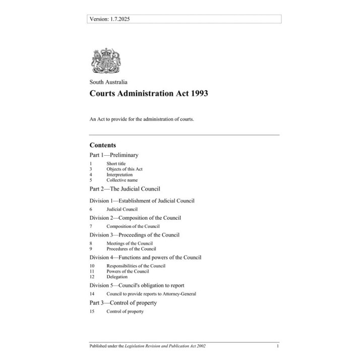 Courts Administration Act 1993