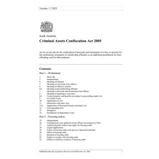 Criminal Assets Confiscation Act 2005
