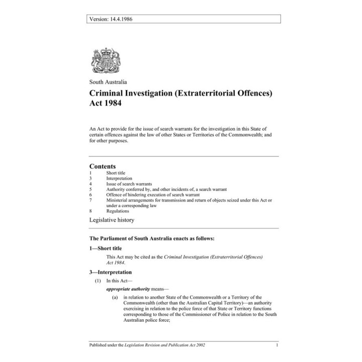 Criminal Investigation (Extraterritorial Offences) Act 1984