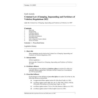 Criminal Law (Clamping Impounding and Forfeiture of Vehicles) Act 2007