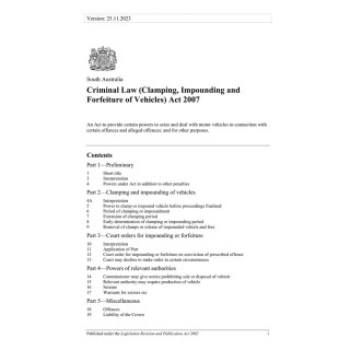 Criminal Law (Clamping, Impounding and Forfeiture of Vehicles) Regulations 2022