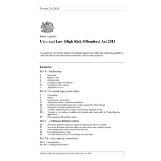 Criminal Law (High Risk Offenders) Act 2015